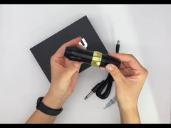 검은 전문적 회전식 문신 기계 무선 전신 펜 타입과 예술가들을 위한 빨간색